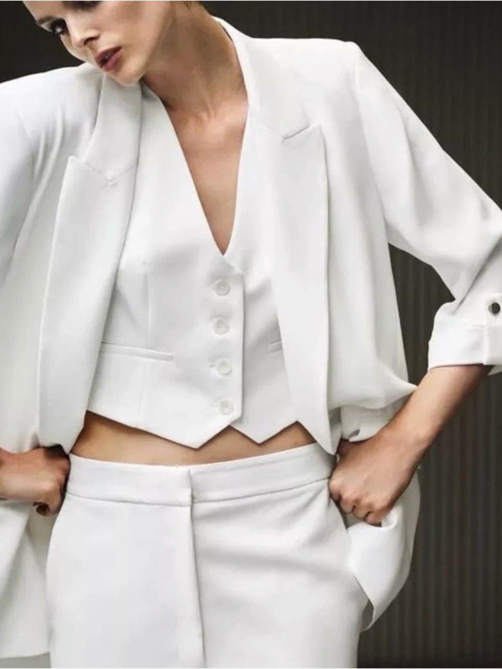 Zara Open 3/4 sleeve Blazer Size S